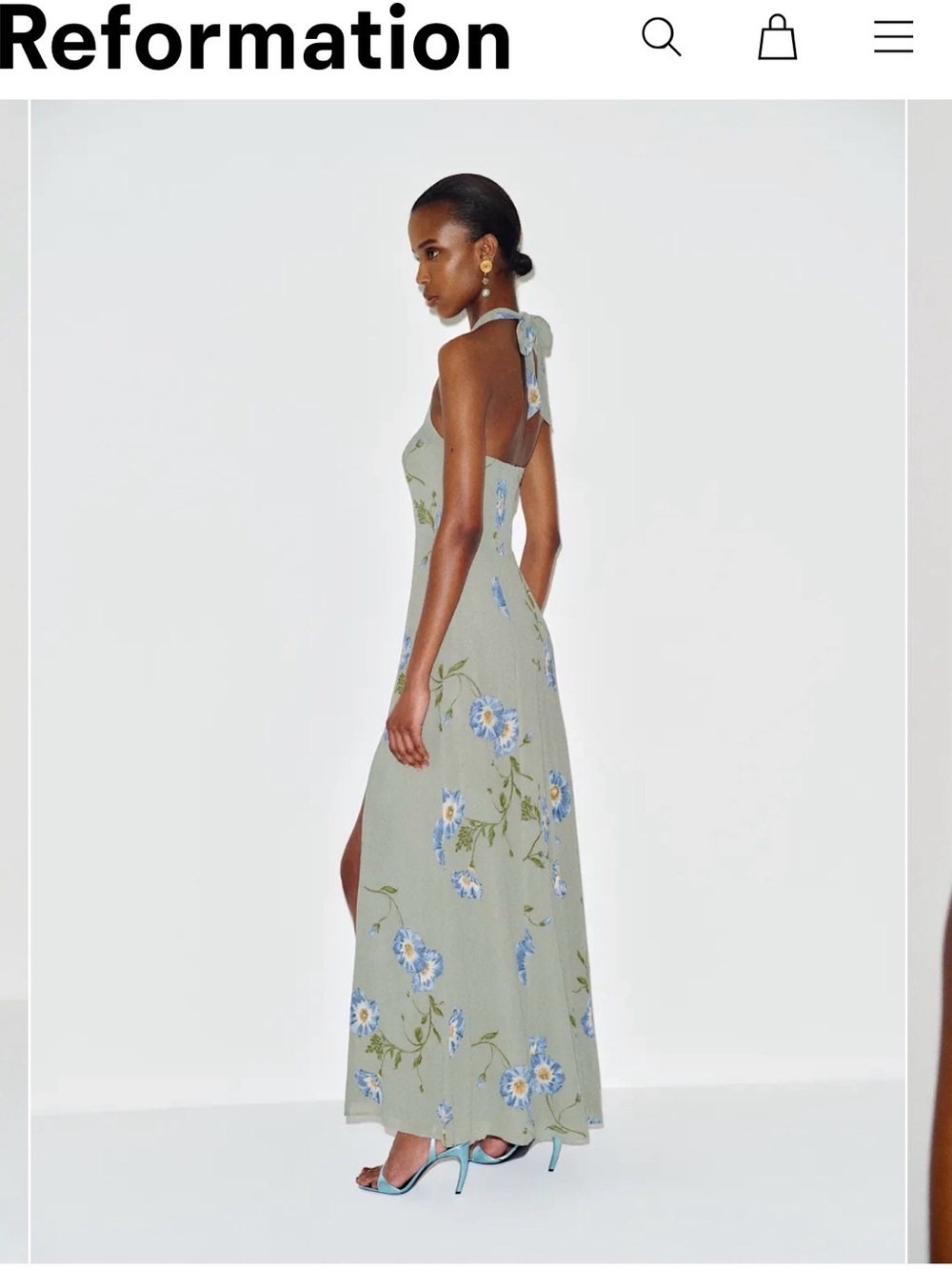 Reformation Jovelle Dress in color song - Picture 3 of 3